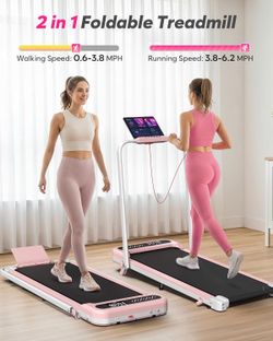 Foldable Pink Treadmill | Home Fitne
