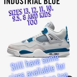 Jordan 4s Industrial Blue Sz 13, 11, 10 Men
