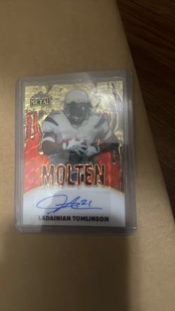 LaDainian Tomlinson Leaf Metal Molten Auto Card