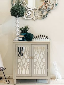 Silver Mirrored Cabinet