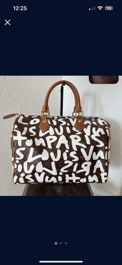 Louis Vuitton 2001 Graffiti Speedy 30 Purse Bag Stephen Sprouse Vintage 