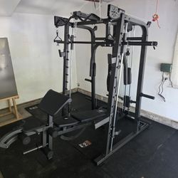 Smith Machine 2001 | Multi-Use Adj Bench | Gym Equipment | Fitness | Squat Rack | Excercise |🔴WEIGHTS AND BARBELL SOLD SEPARATELY 🔴 FREE DELIVERY 🚚