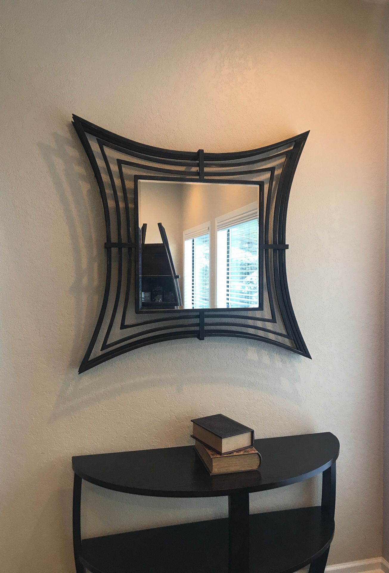 Large metal wall mirror