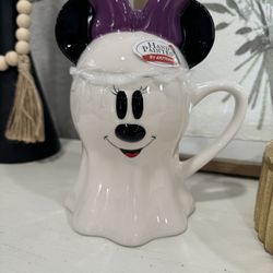 Minnie Ghost Mug W/ Lid Topper