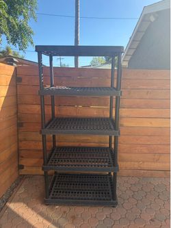 Black Plastic 5 Tier Shelf