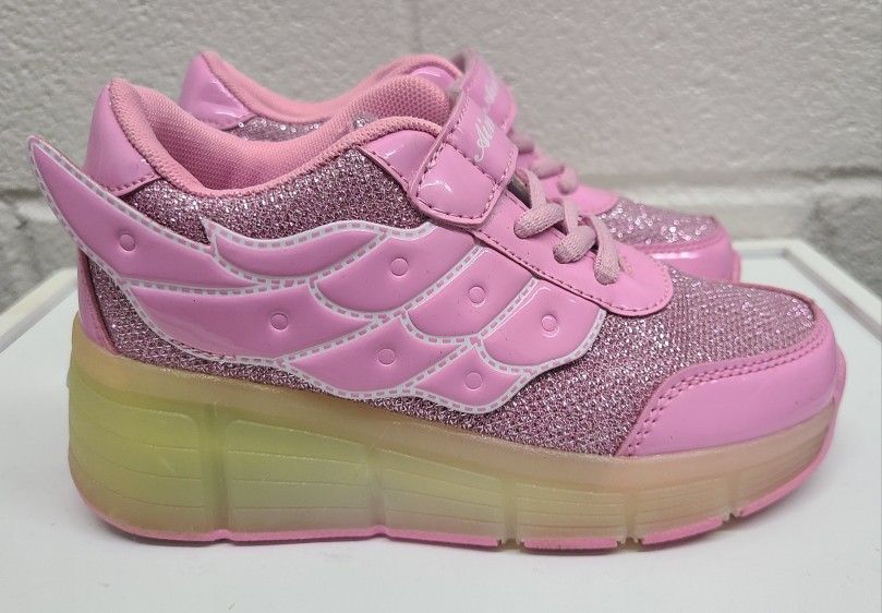 Child Roller Skates LED Sport Sneakers Rechargeable Roller Shoes for Girls