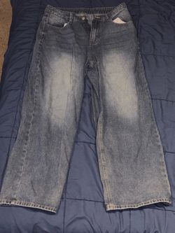 Wide Leg Acid Wash Jeans