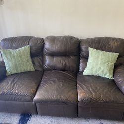 Brown Leather Couch  