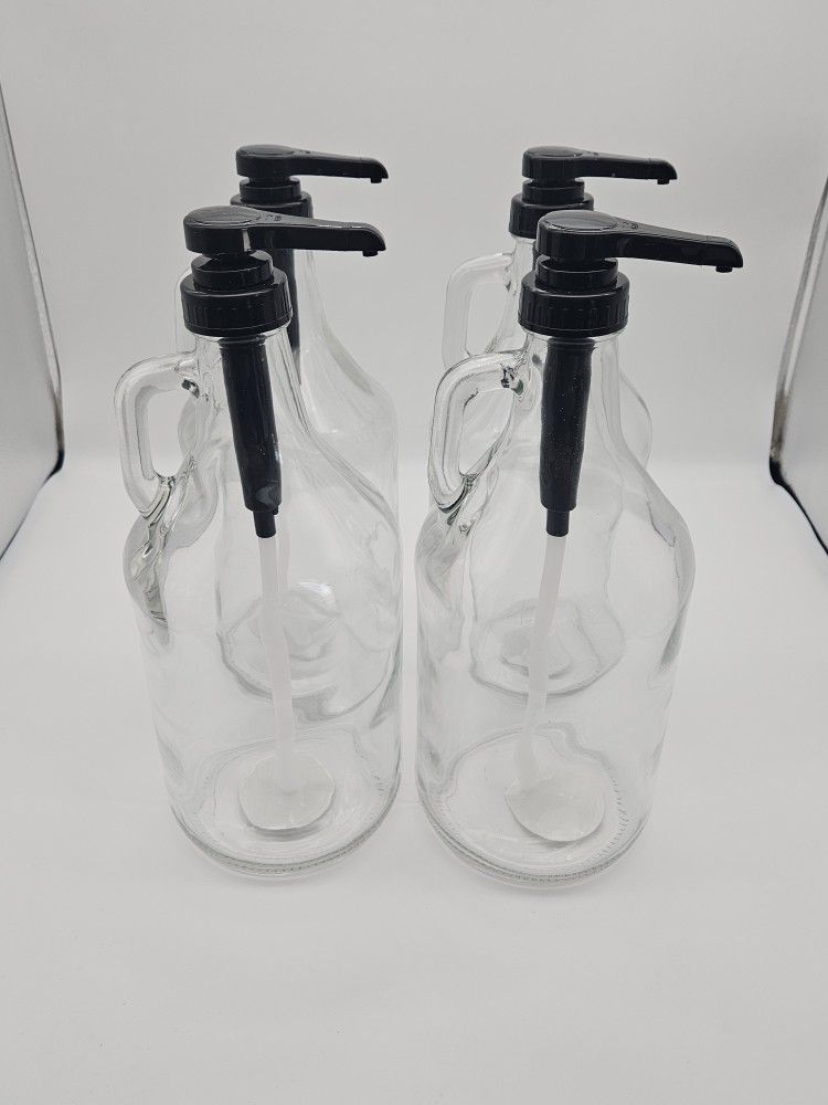 4 PC Glass Pump Bottle
