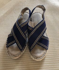 Blue Espadrilles Suede Size 6