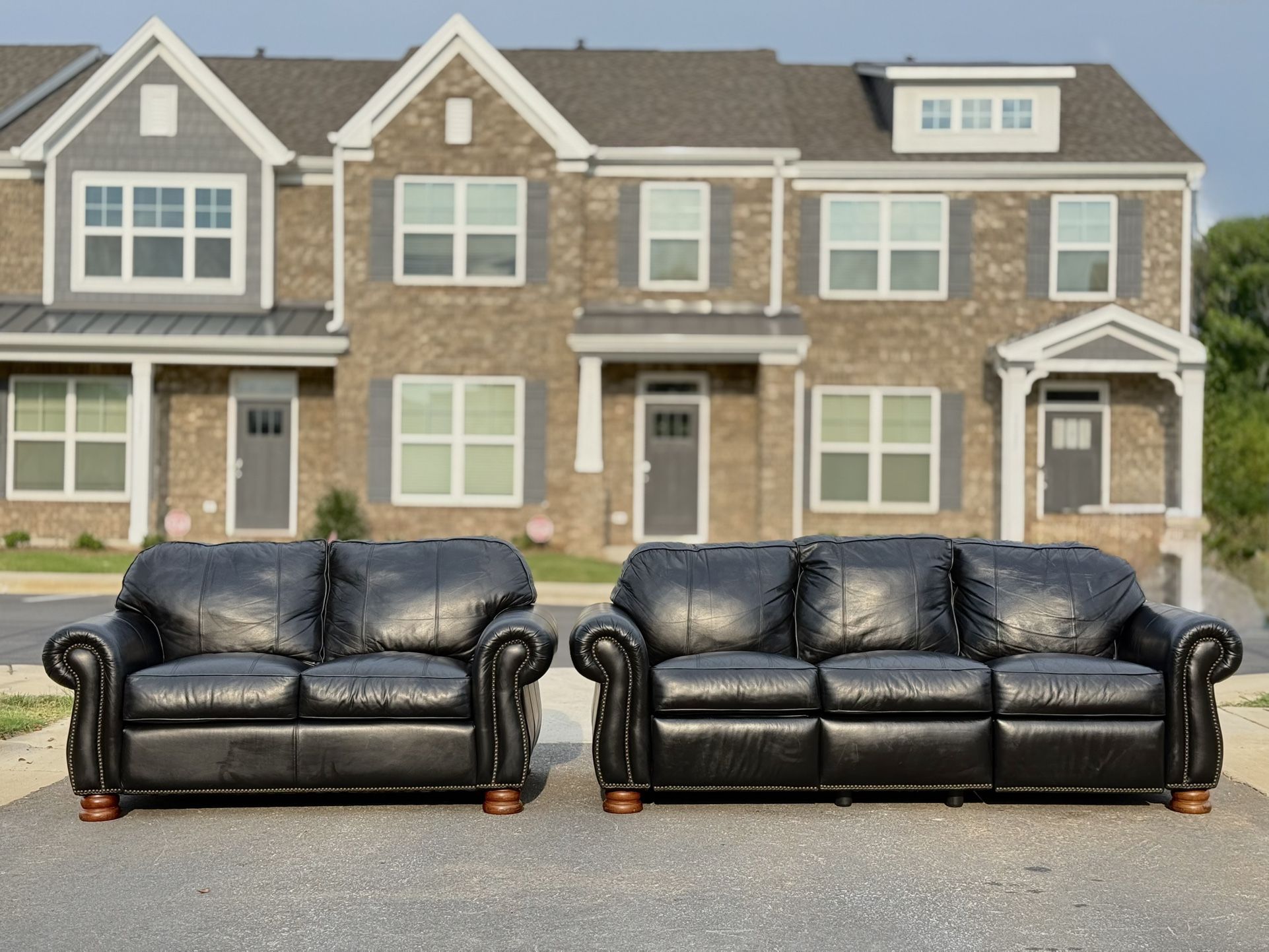 Leather Couch and Loveseat 