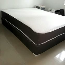 NEW QUEEN-SIZE MATTRESS AND BOX SPRING - 2PC