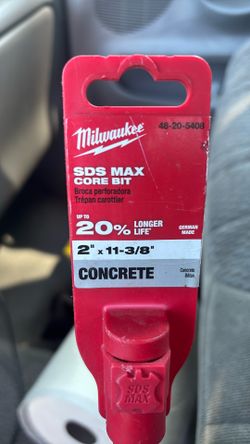 Milwaukee 2 in. x 11-3/8 in. SDS-MAX Core Bit