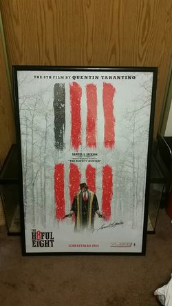 Hateful Eight poster signed by Samuel L Jackson