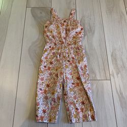 J. Crew x Crewcuts Liberty Fabric sleeveless floral jumpsuit romper girl sz. 4. 