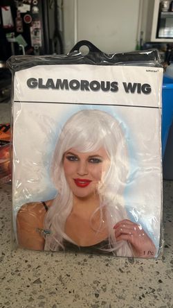 Adult white glamorous wig