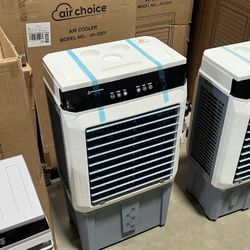 Evaporative Air Cooler, 3500 CFM Swamp Cooler with 11 Gallon Remote, Portable Water Cooling Fan with Scroll Casters, 3 Speed Cooling Fan, 4 Ice Packs 