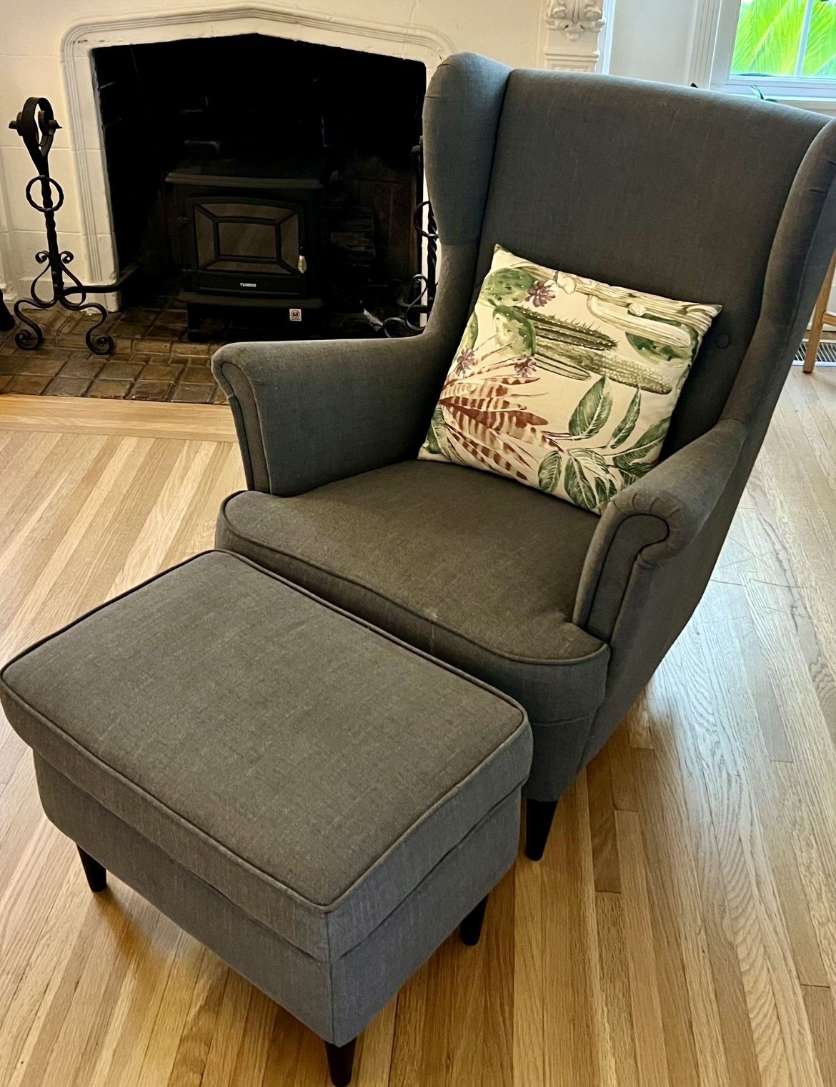 Two Chairs With Ottoman