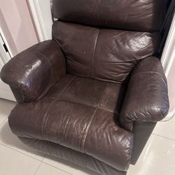 Brown Soft Leather Manual Recliners – 3 Available