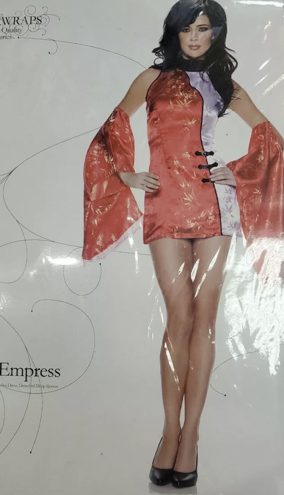 Silk Empress Gown Japanese Kimono Cheongsam Halloween Costume Women XL