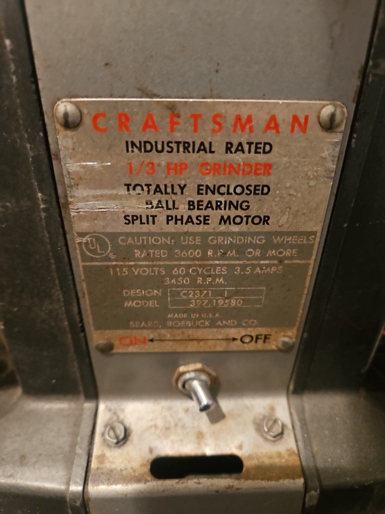 Craftsman Standing Grinder