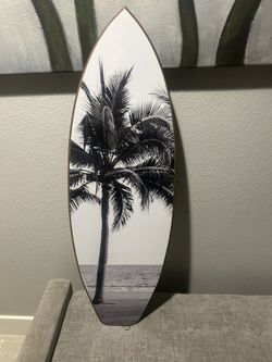 Modern Decorative Mini Surfboard Wall Plaque 