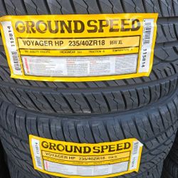 235-40-18 !!! GROUNDSPEED A/S !!! $300 LAS 4 LLANTAS MONTADAS Y BALANCEO INCLUIDO 👌 