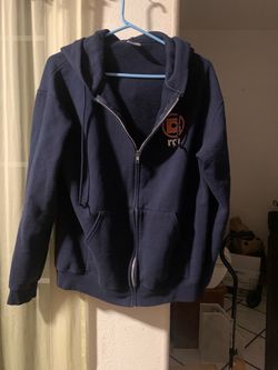 Navy Blue Jerzees Zip-Up Hoodie Size M