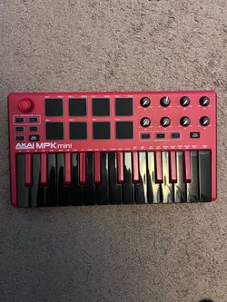 Akai MPK Mini Keyboard Controller Red