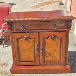 Solid Wood Accent Cabinet / Entryway Console – Dark Cherry Finish