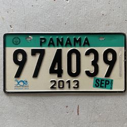 Panama License Plate