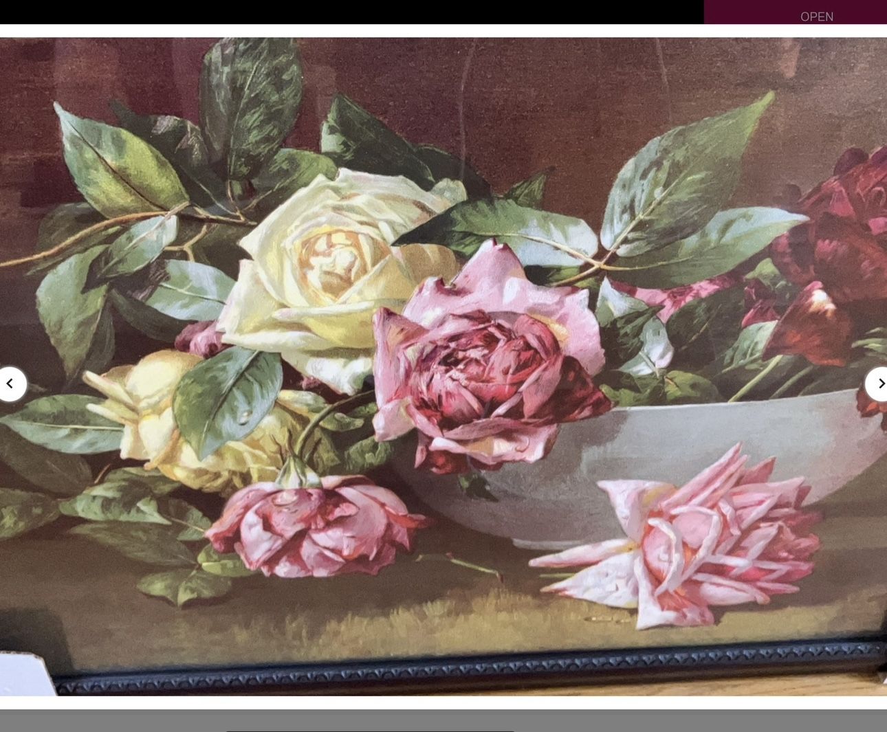Victorian Roses Lithograph By Victorian Trading Co In New Condition
