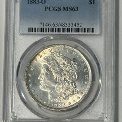 1883 O $1 Morgan PCGS MS 63