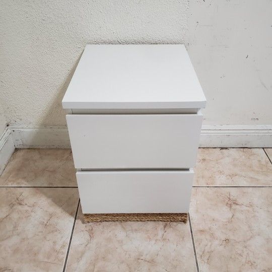 Ikea MALM 2-drawer chest, white, 15 3/4x21 5/8 "