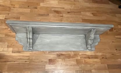 Antique solid wood fireplace mantle / shelf