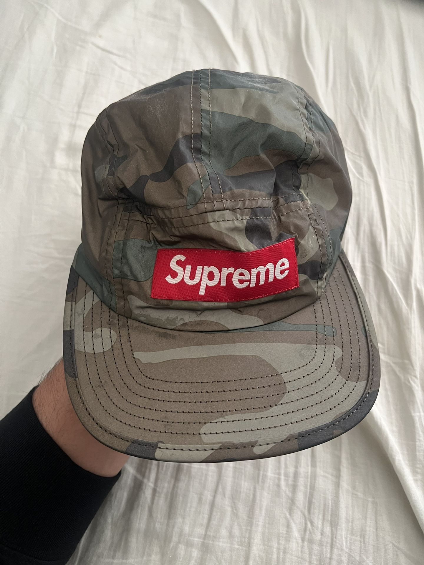 Supreme Reflective Camo Camp Cap