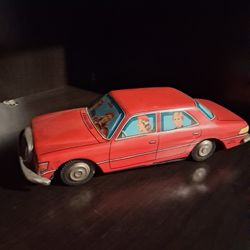 Vintage China Tin Mercedes Benz Sedan MF 294 Friction Toy Car - Works!