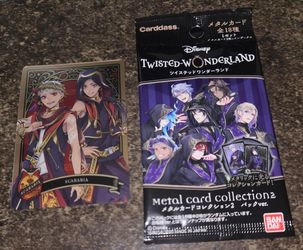 Twisted Wonderland Disney Metal Card Collection Booster Pack And Hit Metal Card