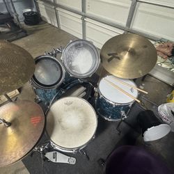  Premier Drum Set – 5pc Shell Pack w/ Snare – New Heads – Made in England