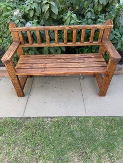 Rustic Wooden Outdoor Garden Bench