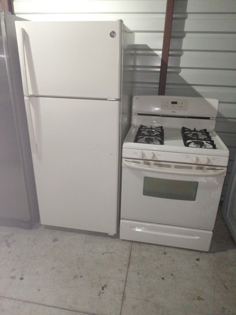 GE fridge and whirlpool Stove