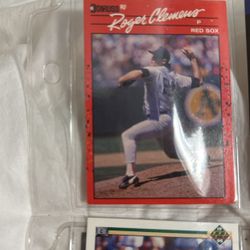 Error Card . Donruss “Roger Clemens” #184 ( Missing . After INC) 