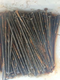Bucket of screws