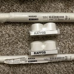 White IKEA Curtain Rods
