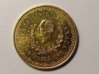 1916 Mexico State of Oaxaca 60 Pesos (Provisional Government) Modern Restrike Coin / Token