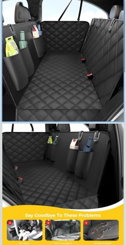 （New）Dog Car Seat Cover for Back Seat,100% Waterproof