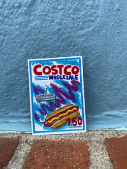 ACEO Original Acrylic Painting | Costco Food Court Series #1 | Hot Dog Combo