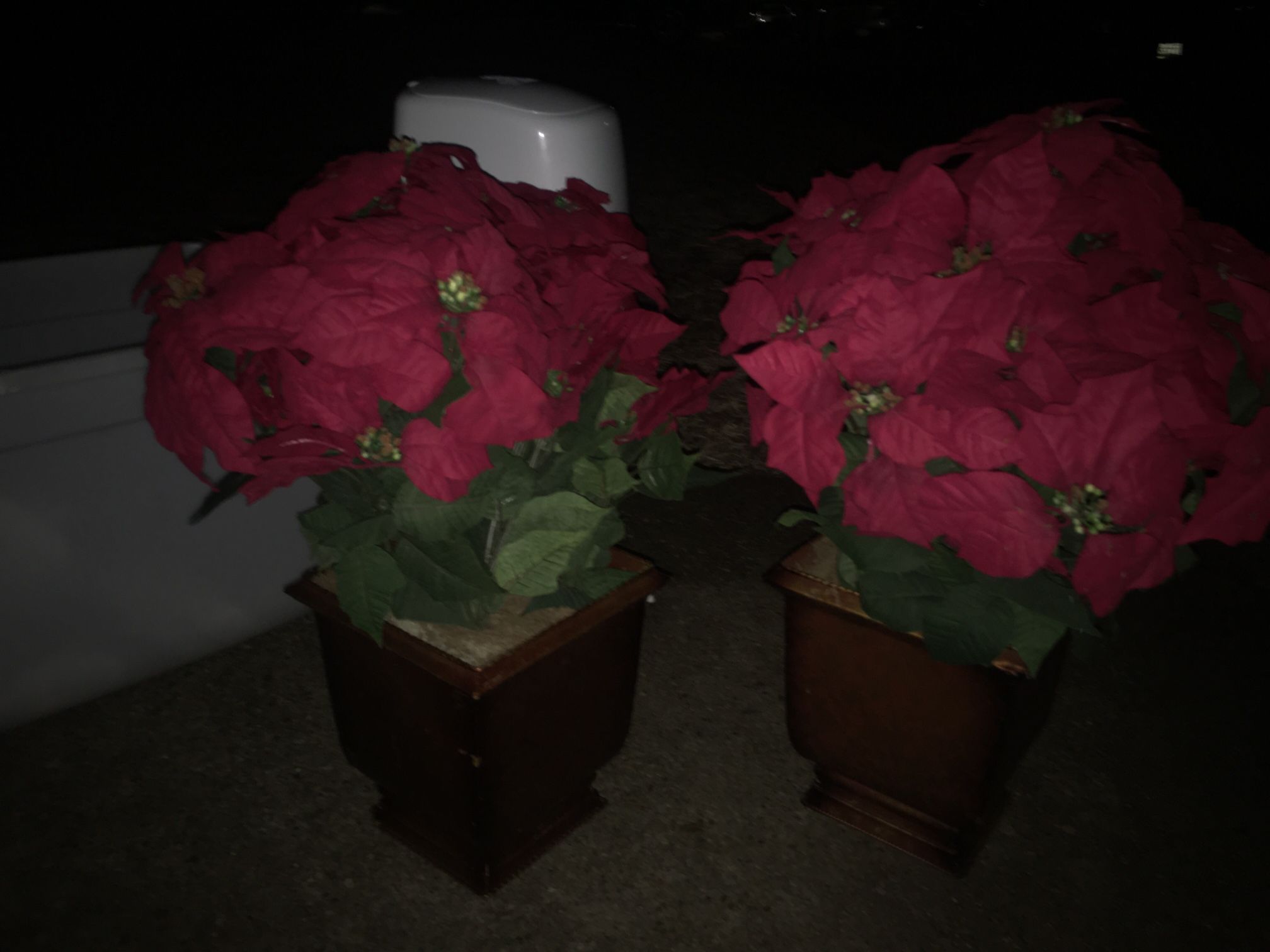 Two Large Metal Pot Silk Flower Set Only $30 Firm