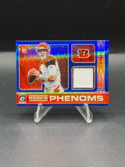 2020 Donruss Optic Rookie Phenoms Blue Hyper Prizm #RP-1 Joe Burrow Patch RC