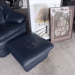 Leather Chair, Ottoman, Table, Mirror, Pictures ALL $100
